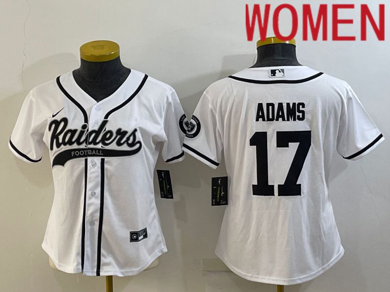 Women Oakland Raiders 17 Adams White 2022 Nike Co branded NFL Jerseys